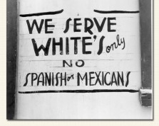 sign for serving whites only